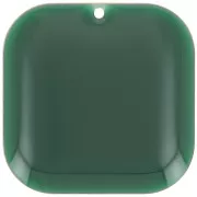 22mm Rounded square sequin in metal and epoxy resin - Fir Green x1