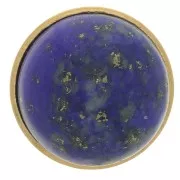 Round cabochon setting - Fine gold plated x1