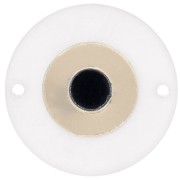 25mm Round Plexiglas eye spacer - Transparent - Gold x1|raw }}