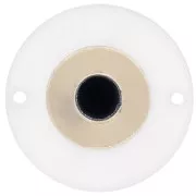 25mm Round Plexiglas eye spacer - Transparent - Gold x1