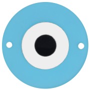 25mm Round Plexiglas eye spacer - Blue - Gold x1