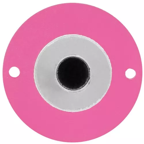 25mm Round Plexiglas eye spacer - Fuchsia - Silver x1