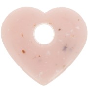 27x30mm acrylic heart pendant - Nude granite x1|raw }}