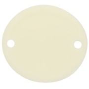 22x20mm Oval opaque acetate spacer - Ecru x1|raw }}