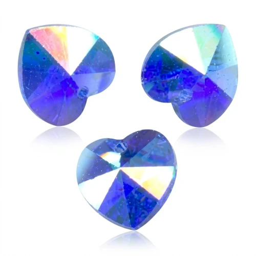 PureCrystal 6228 Hearts Sapphire AB 10,3x10mm x6