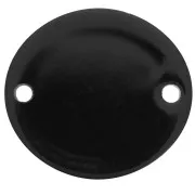 spacers - 22x20mm Oval opaque acetate spacer - Black x1 22x20mm Oval opaque acetate spacer - Black x1