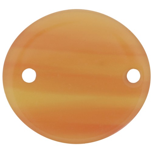 22x20mm Oval transparent acetate spacer - Marbled Fauve x1