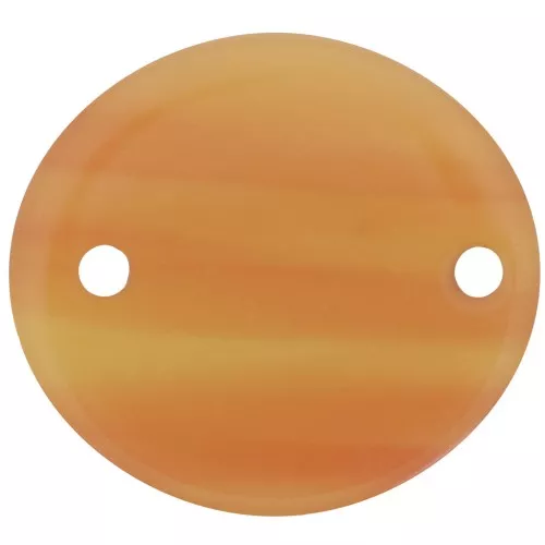 22x20mm Oval transparent acetate spacer - Marbled Fauve x1