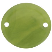 22x20mm Oval transparent acetate spacer - Marbled Olive x1