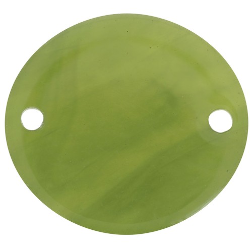 22x20mm Oval transparent acetate spacer - Marbled Olive x1