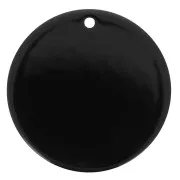 30 mm round pendant in opaque acrylic - Black x1