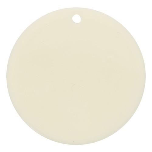30 mm round pendant in opaque acrylic - Ecru x1
