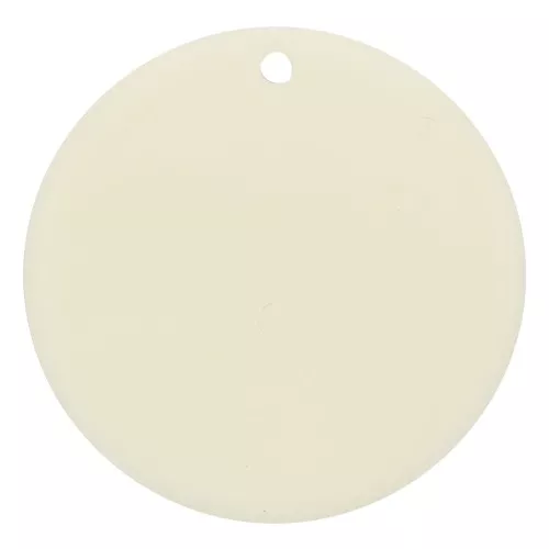 30 mm round pendant in opaque acrylic - Ecru x1
