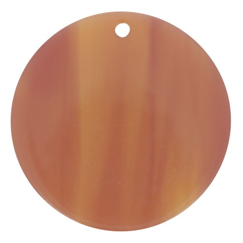 30 mm round pendant in transparent acetate - Marbled Fauve x1