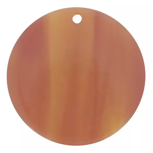 30 mm round pendant in transparent acetate - Marbled Fauve x1