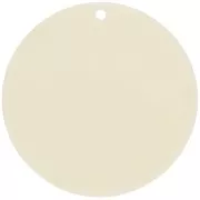 40mm Round opaque pendant in acrylic - Ecru x1