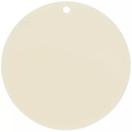 40mm Round opaque pendant in acrylic - Ecru x1