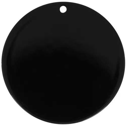 40mm Round opaque pendant in acrylic - Black x1