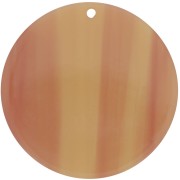40mm Round transparent acetate pendant - Marbled Fauve x1