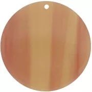 40mm Round transparent acetate pendant - Marbled Fauve x1