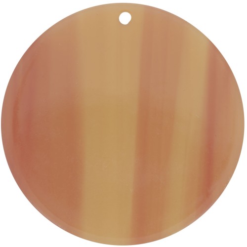 40mm Round transparent acetate pendant - Marbled Fauve x1