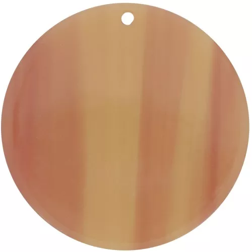 40mm Round transparent acetate pendant - Marbled Fauve x1