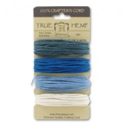 Assortment of 1,10mm hemp cord Aquamarine 4 x 9,1m|raw }}