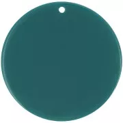 40mm Round opaque pendant in acrylic - Bottle green x1