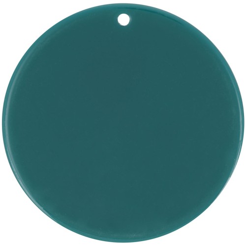 40mm Round opaque pendant in acrylic - Bottle green x1
