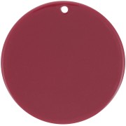 40mm Round opaque pendant in acrylic - Burgundy x1|raw }}