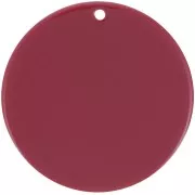 40mm Round opaque pendant in acrylic - Burgundy x1