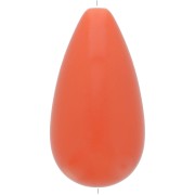 30x16mm opaque resin Pear bead - Terracotta x1