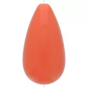30x16mm opaque resin Pear bead - Terracotta x1