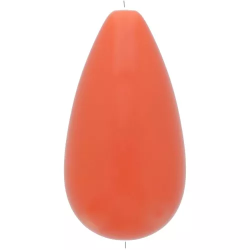 30x16mm opaque resin Pear bead - Terracotta x1
