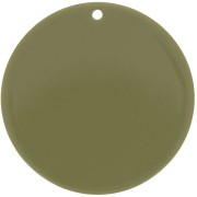 40mm Round opaque pendant in acrylic - Olive x1|raw }}