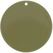 Pendants - Charms - 40mm Round opaque pendant in acrylic - Olive x1 40mm Round opaque pendant in acrylic - Olive x1