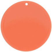 40mm Round opaque pendant in acrylic - Terracotta x1