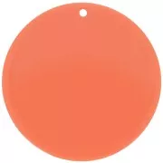 40mm Round opaque pendant in acrylic - Terracotta x1