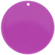 40mm Round opaque pendant in acrylic - Magenta x1