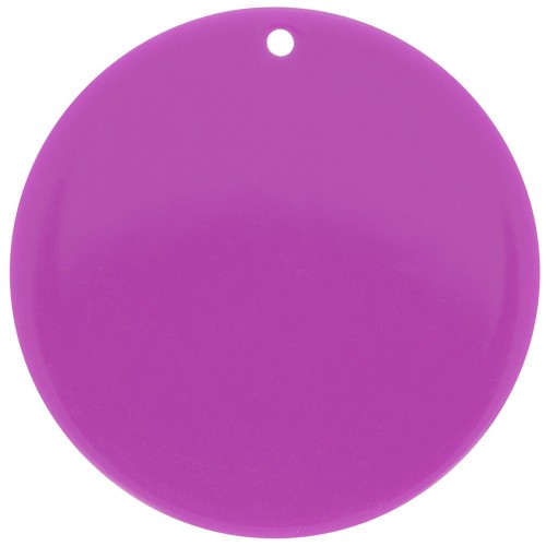 40mm Round opaque pendant in acrylic - Magenta x1
