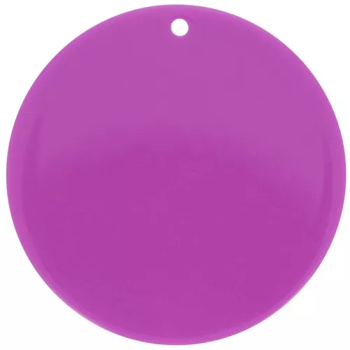 40mm Round opaque pendant in acrylic - Magenta x1