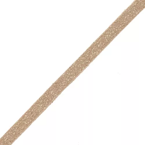 Lacet Suedine 3x1.3 mm Light Bronze pailleté x 2.8 m