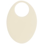45x32mm Oval pendant in opaque acrylic - Ecru x1