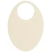 45x32mm Oval pendant in opaque acrylic - Ecru x1