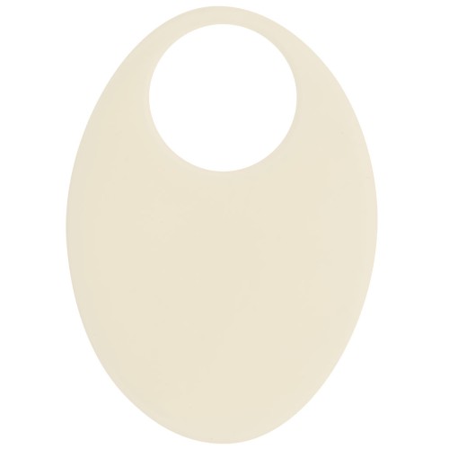 45x32mm Oval pendant in opaque acrylic - Ecru x1