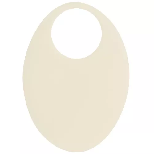 45x32mm Oval pendant in opaque acrylic - Ecru x1