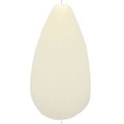 30x16mm opaque resin Pear bead - Ecru x1