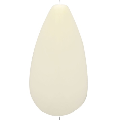 30x16mm opaque resin Pear bead - Ecru x1
