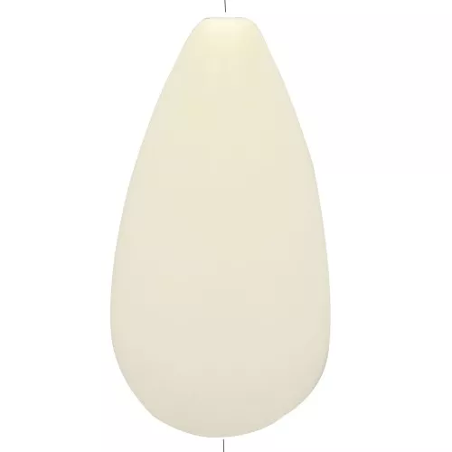 30x16mm opaque resin Pear bead - Ecru x1