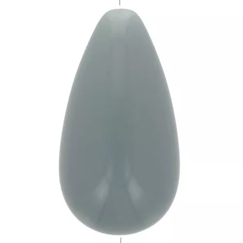 30x16mm opaque resin Pear bead - Celadon x1